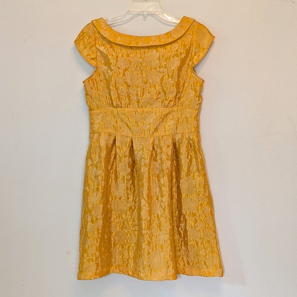 Tulle Gold Floral Dress